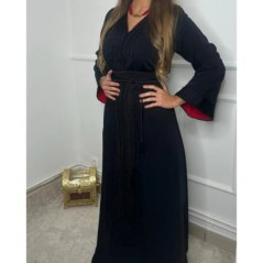 Caftan noir coupe droite par Caftan_industry |📍Drancy, France