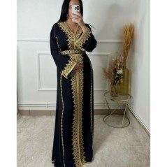 Caftan noir et doré par Caftan_industry |📍Drancy, France 🇲🇦