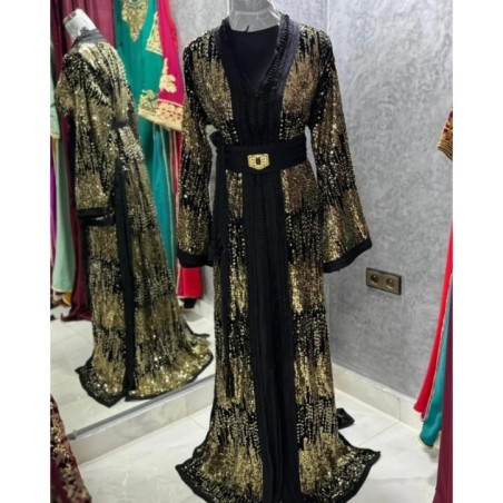 Caftan gris clair et doré par Nabil Caftan |📍Meknès, Maroc 🇲🇦