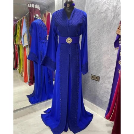 Caftan bleu roi par Nabil Caftan |📍Meknès, Maroc 🇲🇦