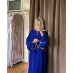 Caftan bleu brodé par Marwa_Caftan |📍Mohammédia, Maroc 🇲🇦