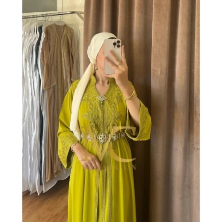 Caftan vert en velours par Marwa_Caftan |📍Mohammédia, Maroc 🇲🇦