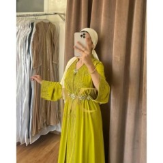Caftan de luxe en satin de soie par Marwa_Caftan |📍Mohammédia, Maroc 🇲🇦