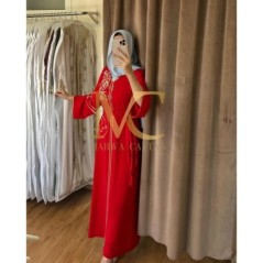 Caftan rouge brodé avec ceinture | par Marwa_Caftan |📍Mohammédia, Maroc 🇲🇦