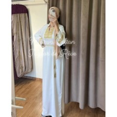 Caftan blanc et doré par Marwa_Caftan |📍Mohammédia, Maroc 🇲🇦