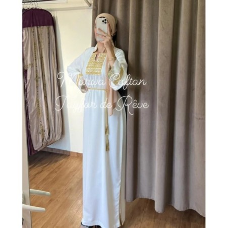 Caftan blanc et doré par Marwa_Caftan |📍Mohammédia, Maroc 🇲🇦