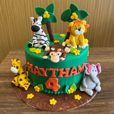 Gâteau Jungle pour enfant | Cake Design animaux sauvages par SevenCakes |📍Rabat, Maroc 🇲🇦