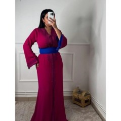 Caftan fuchsia et bleu par Caftan_industry |📍Drancy, France